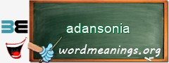 WordMeaning blackboard for adansonia